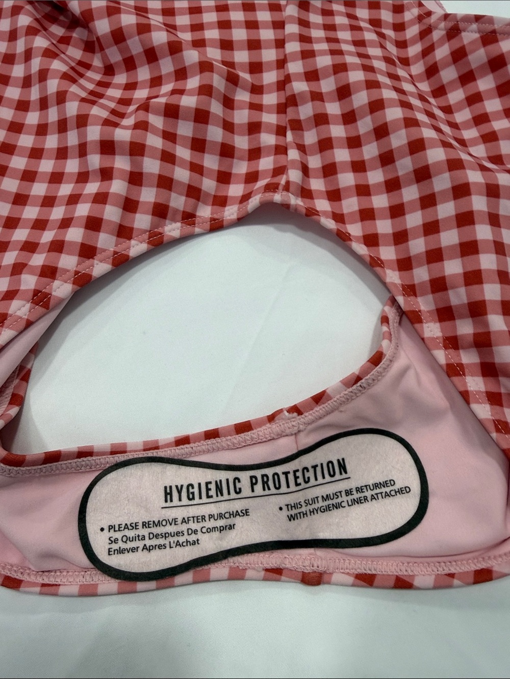 Pacsun Red Gingham Elise Ruffle One Piece Swimsuit Size: SMALL - Picture 7 of 13